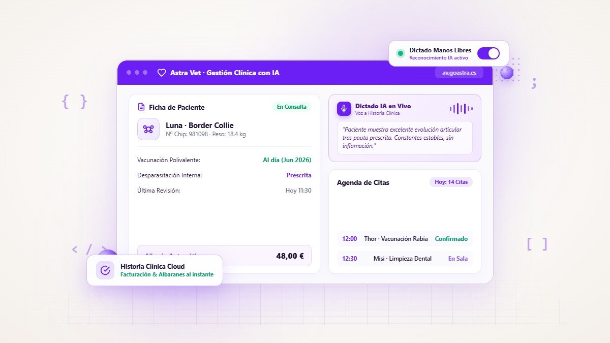 Astra Vet — Software de gestión veterinaria con IA